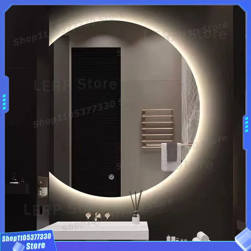Decor Lighting Solution - Modern LED Wall Mirror Semicircular Asymmetrical