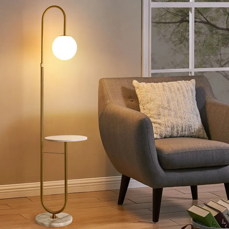 Floor Lamp Tripod - Modern LED Floor Lamp Gold Black