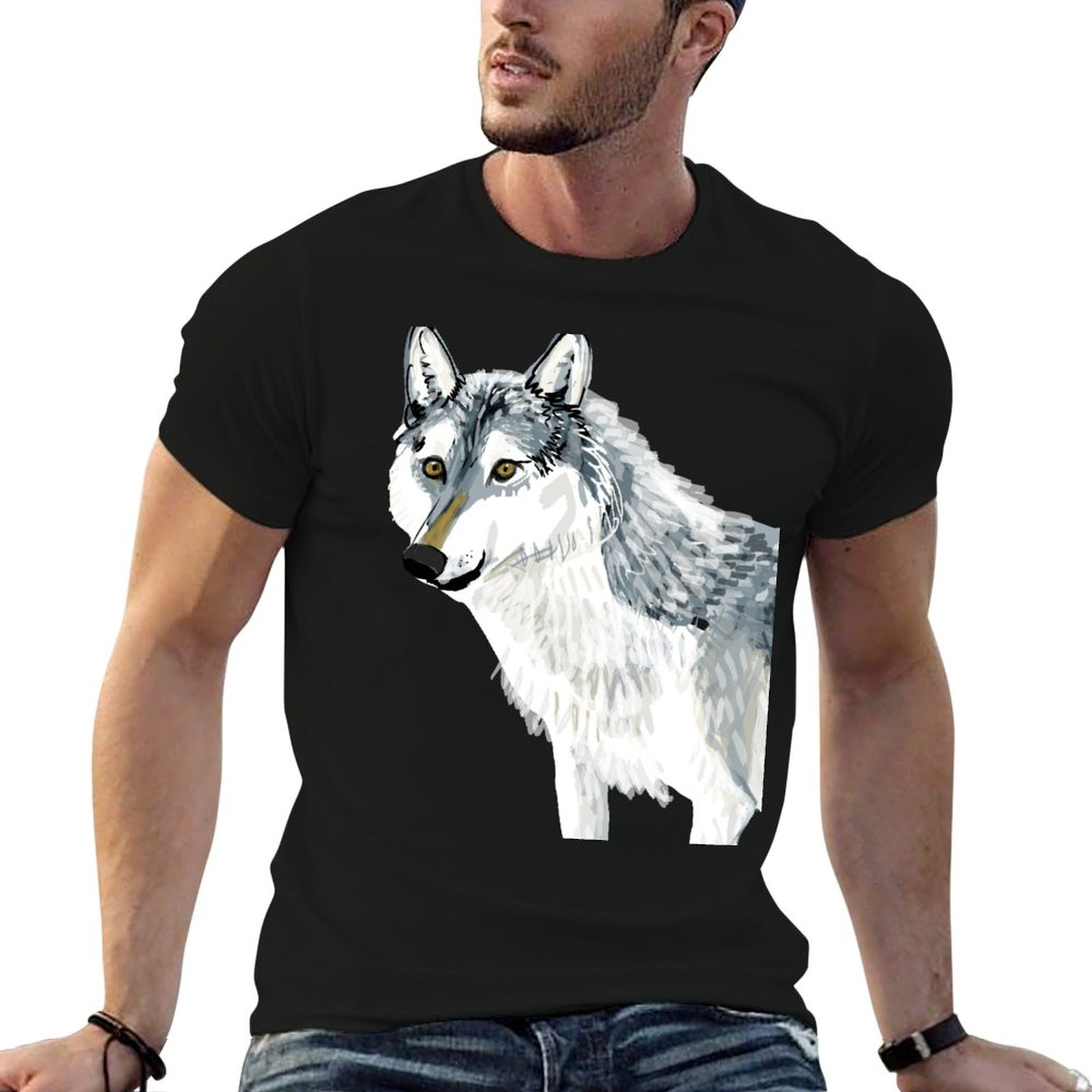 Alberta Lighting & Decor Edmonton Ab - Totem Alberta Wolf T-Shirt Casual Light