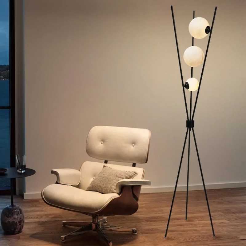 Floor Lamp Tripod - Tripod floor lamp moon design sense
