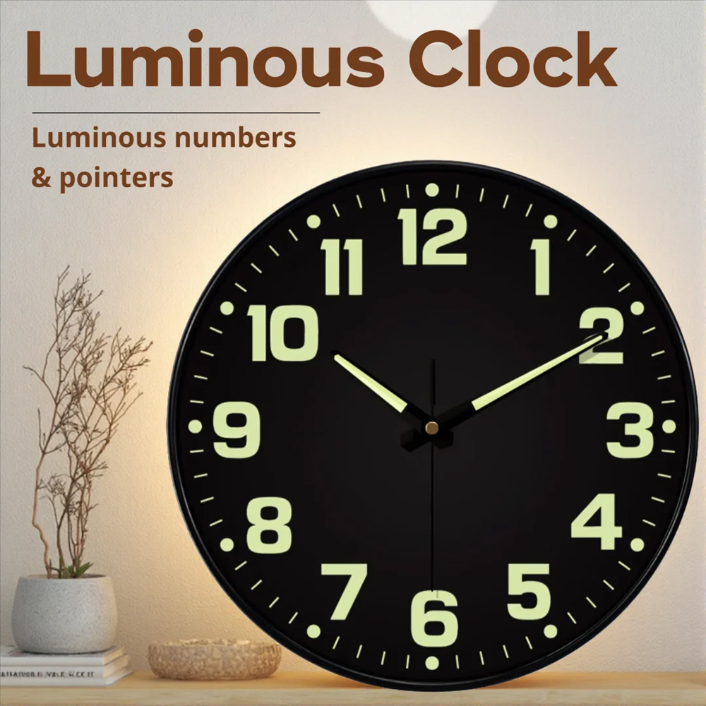 Lighting Home Decor Wall Clocks - Luminous Wall Clock Light In Dark
