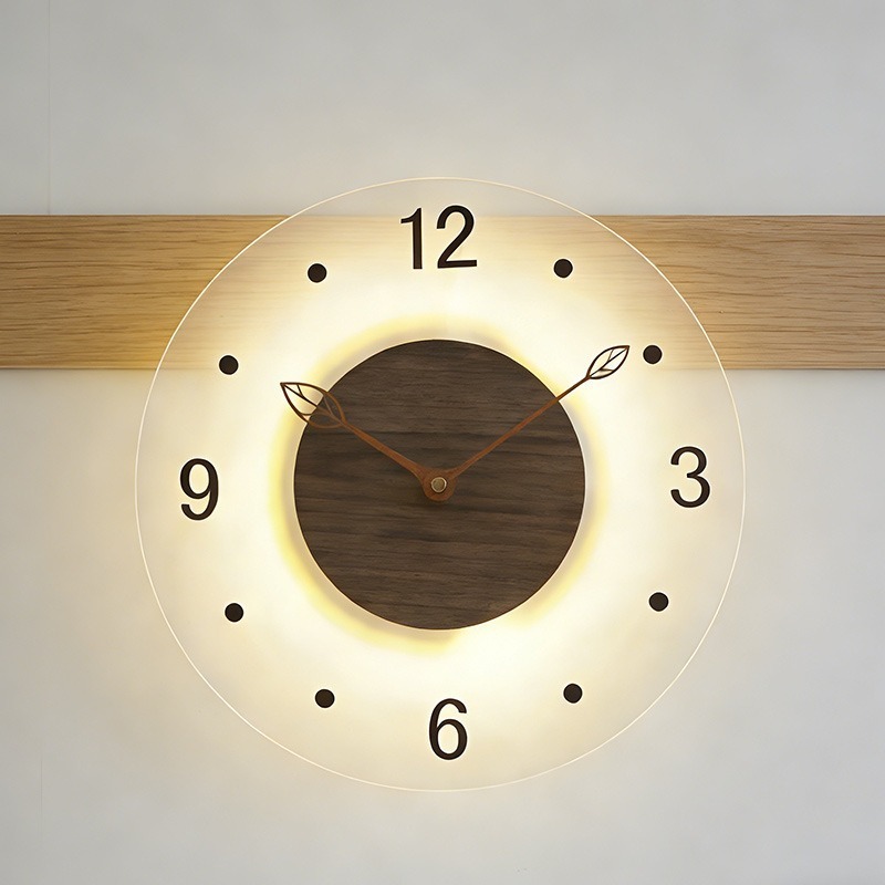 Lighting Home Decor Wall Clocks - Minimalist Wall Clock Transparent Wall Art
