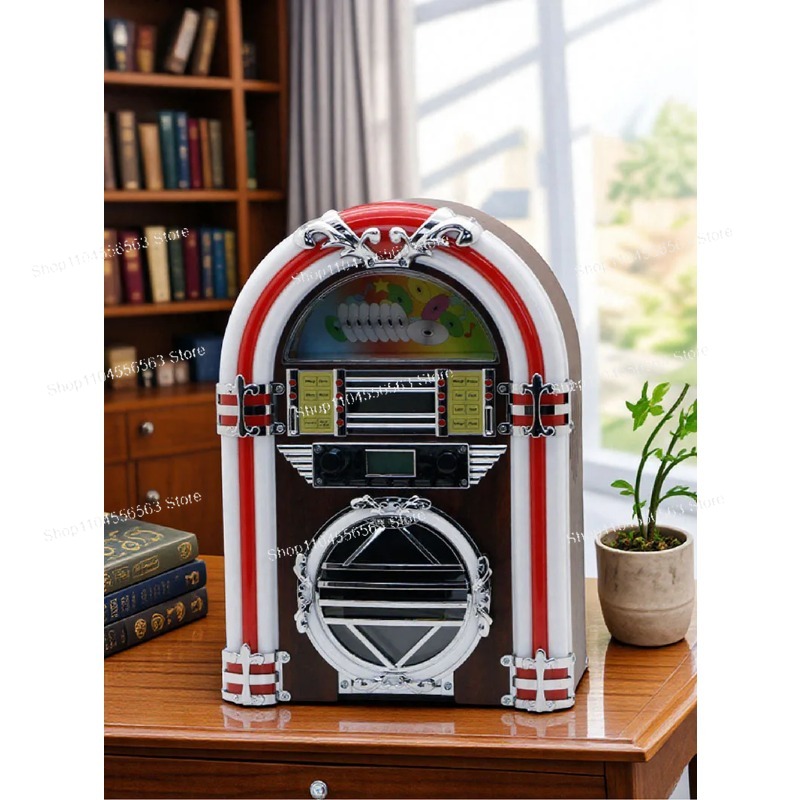 Restaurant Lighting Decoration - American Retro Bluetooth CD Jukebox Speaker