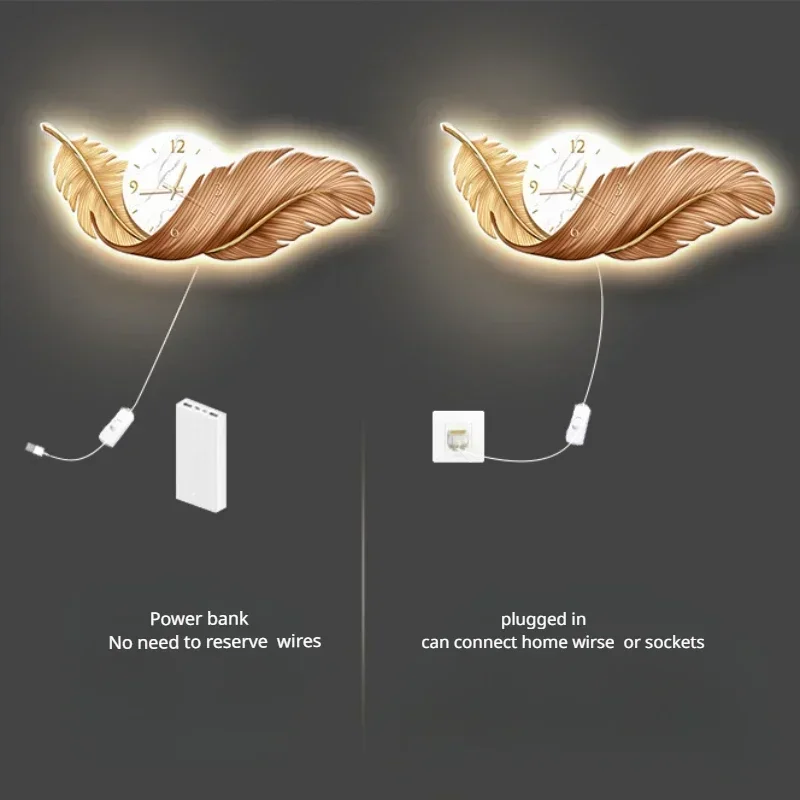 Lighting Home Decor Wall Clocks - Art Clocks LED Wall Clock Light