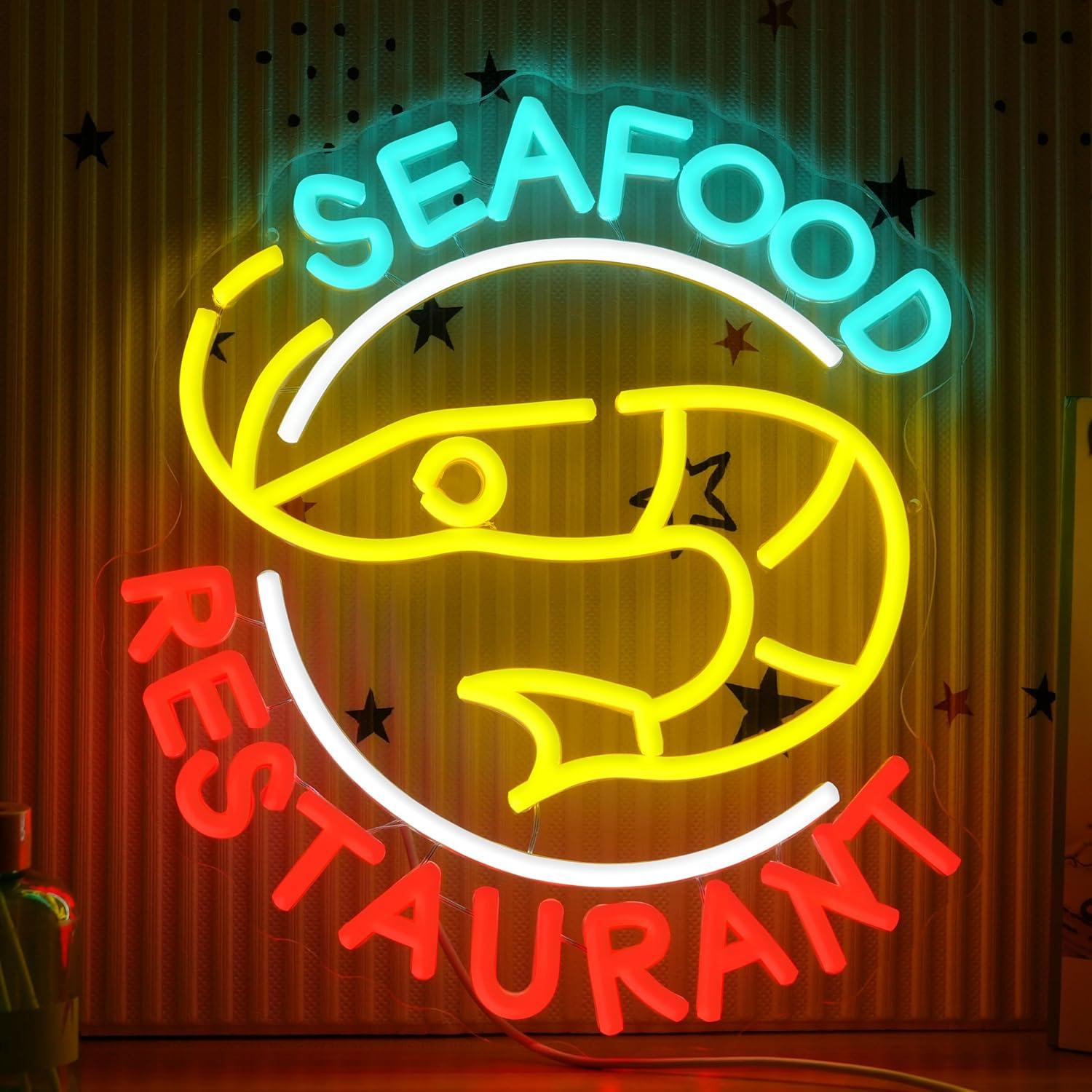 Restaurant Lighting Decoration - Seafood Restaurant Neon Sign Dimmable LED