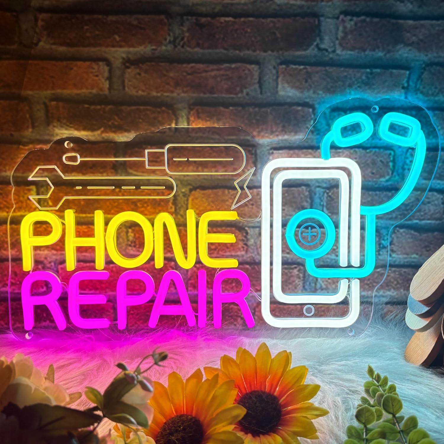Lighting Decor Store - Phone Repair Neon Sign USB Dimmable