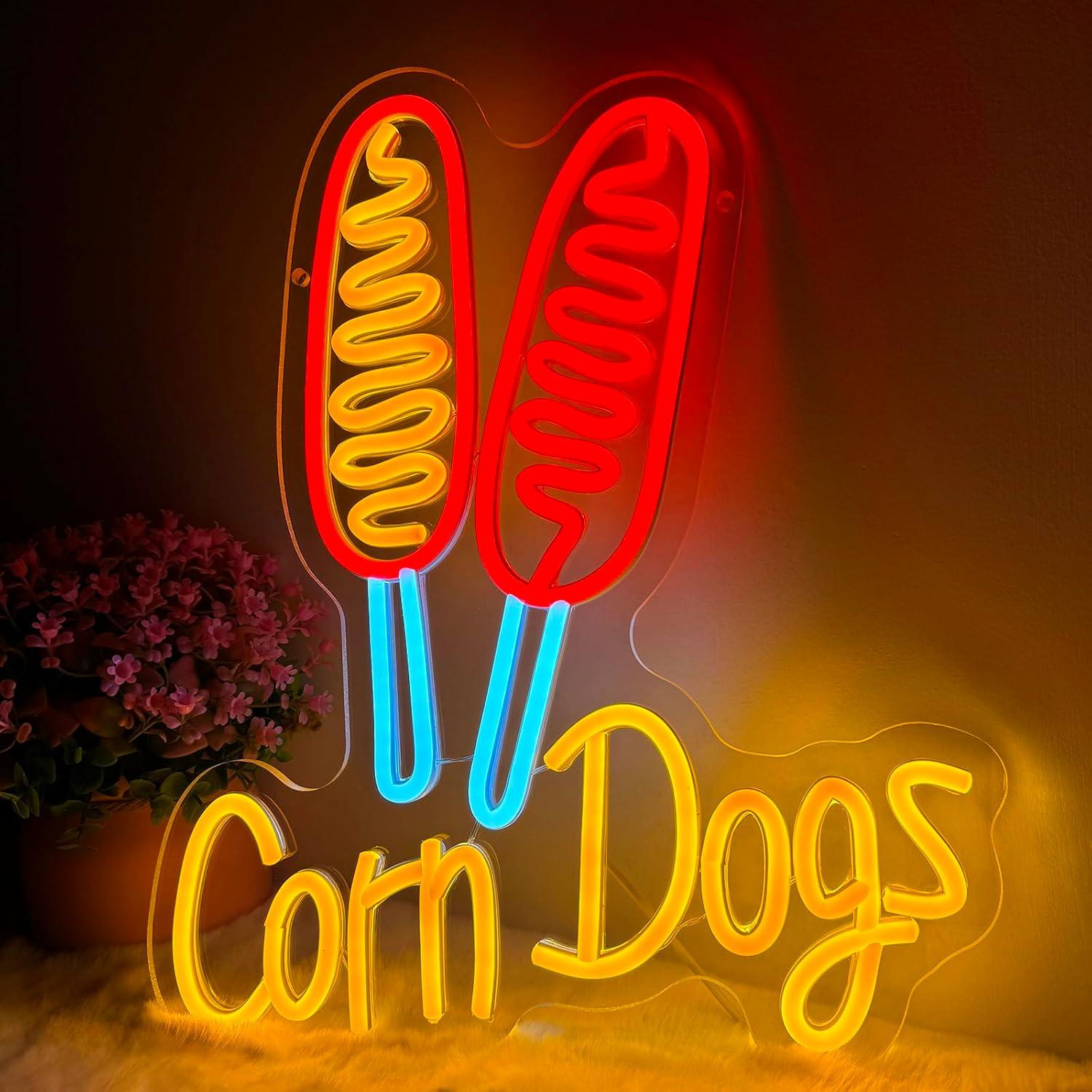 Restaurant Lighting Decoration - Corn Dog Neon Sign Snack USB