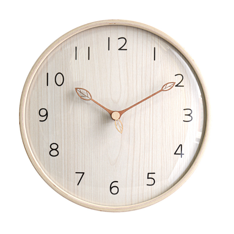 Lighting Home Decor Wall Clocks - Nordic Style light Wooden Wall Clock