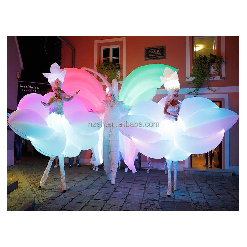 Decor Lighting The Parade - Fancy White Inflatable Flower Costume with