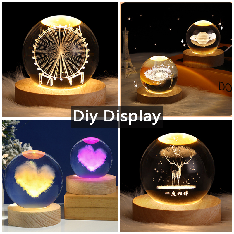 Resin Art Display Round Wood C - Lighting Decoration Stand ulasan dan harga