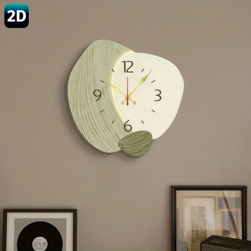 2D Flat, Wooden Silent Wall Cl - Lighting Home Decor Wall Clocks ulasan dan harga