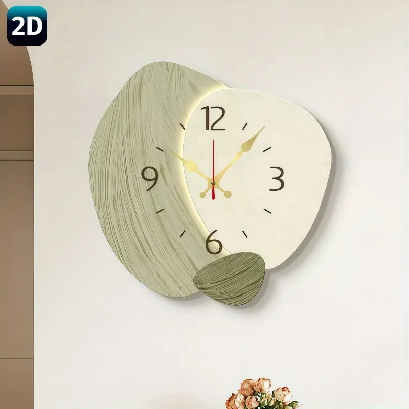 2D Flat, Wooden Silent Wall Cl - Lighting Home Decor Wall Clocks ulasan dan harga