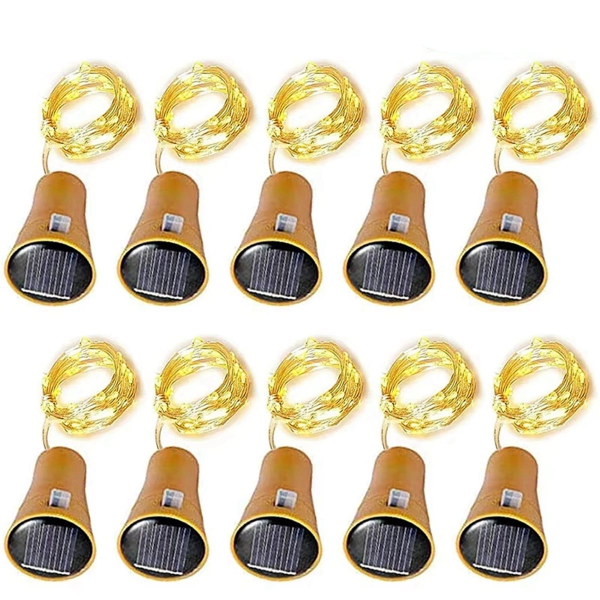 LUCKshopping 20Pcs Solar Wine  - Decor Lighting Cork ulasan dan harga