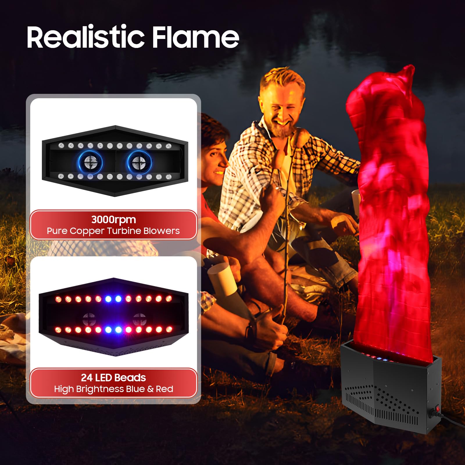 LED Silk Fire Flame Effect Lig - Lighting Effect Home Decor ulasan dan harga