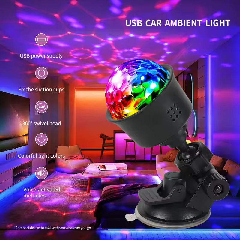 RGB Sound Activated LED Disco  - Lighting Effect Home Decor ulasan dan harga