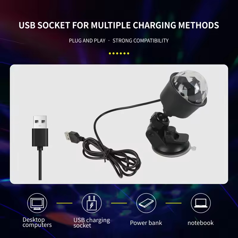 RGB Sound Activated LED Disco  - Lighting Effect Home Decor ulasan dan harga