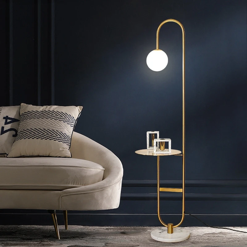 Modern LED Floor Lamp Gold Bla - Floor Lamp Tripod ulasan dan harga