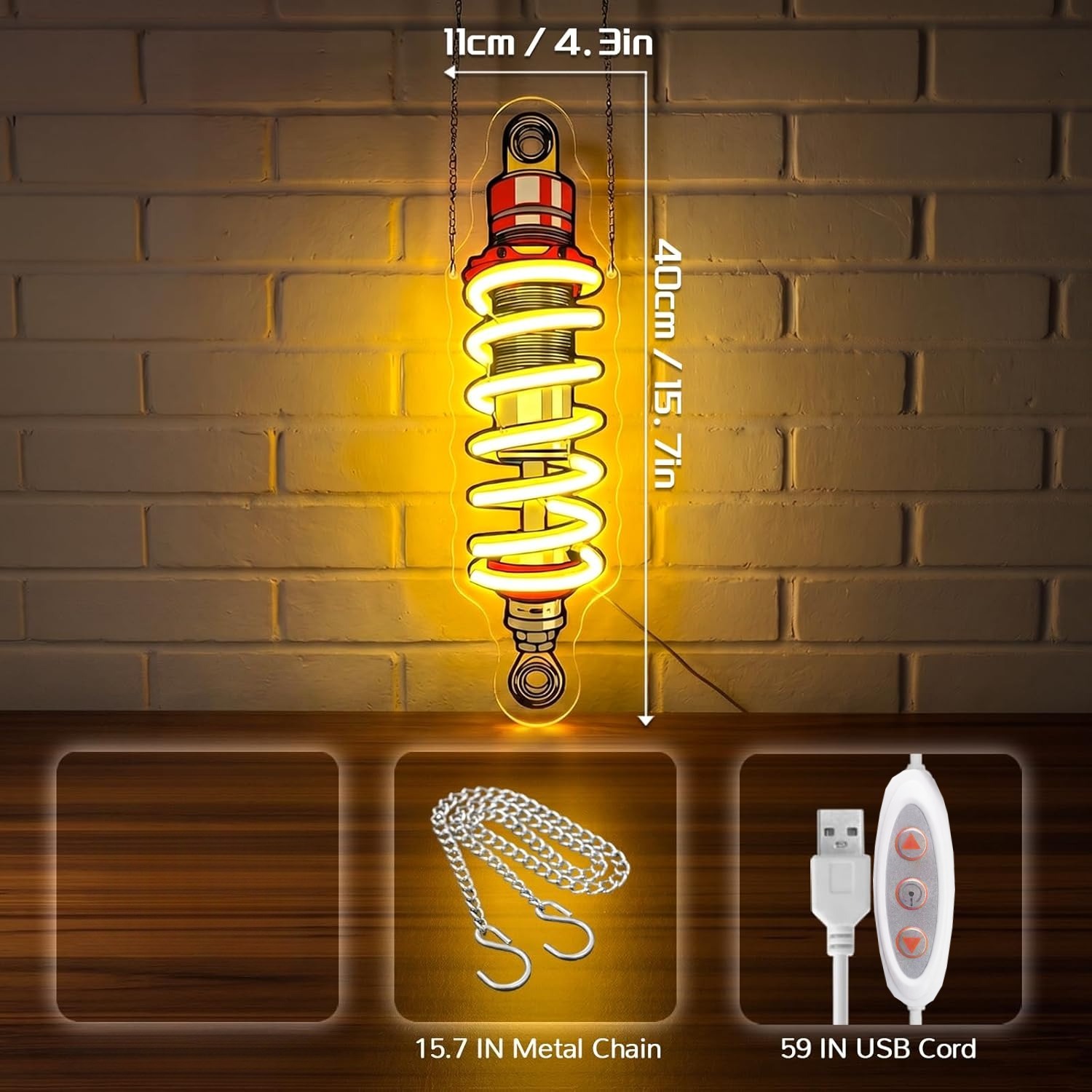 Shock Absorber LED Neon Light  - Garage Lighting Decor ulasan dan harga
