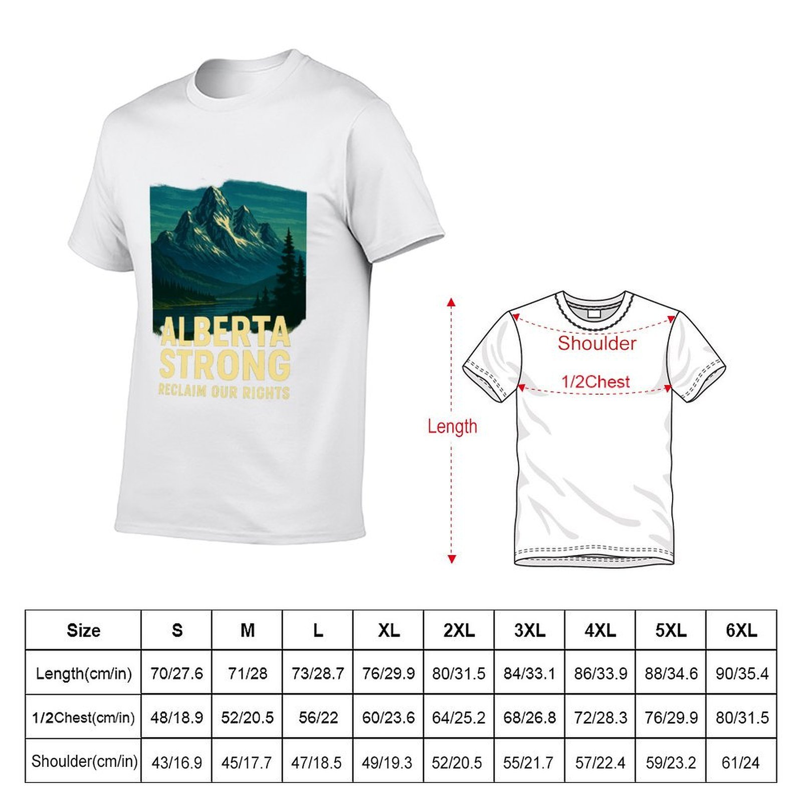 Alberta Strong T-Shirt Casual  - Alberta Lighting & Decor Edmonton Ab ulasan dan harga