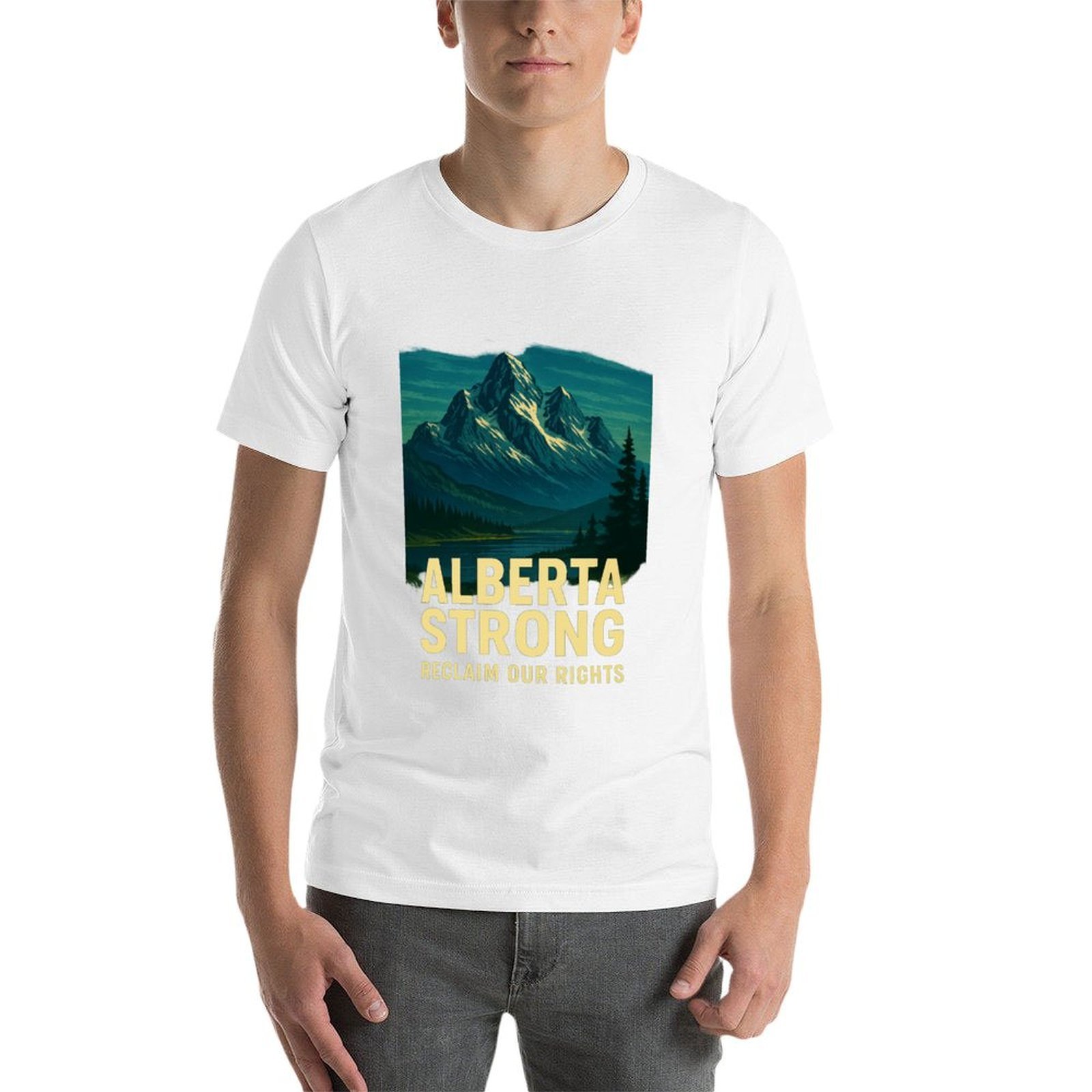 Alberta Strong T-Shirt Casual  - Alberta Lighting & Decor Edmonton Ab ulasan dan harga