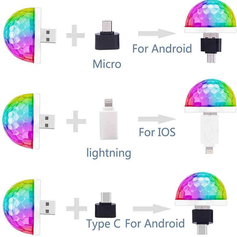 Pop USB Mini Disco Stage Light - Lighting Effect Home Decor ulasan dan harga