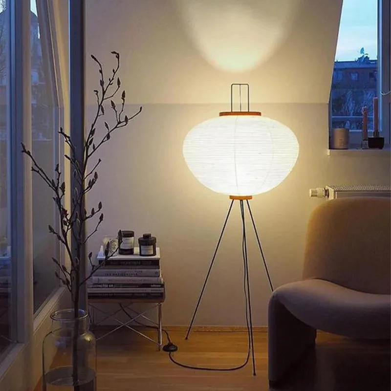 Wabi Sabi Noguchi Akari Japane - Floor Lamp Tripod ulasan dan harga