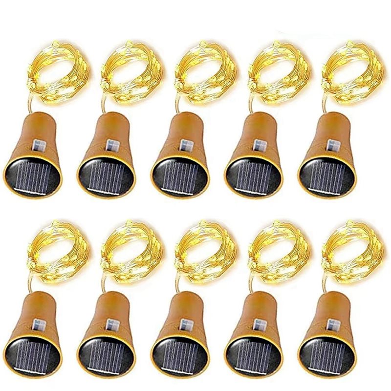 ABHU 20Pcs Solar Wine Bottle S - Decor Lighting Cork ulasan dan harga