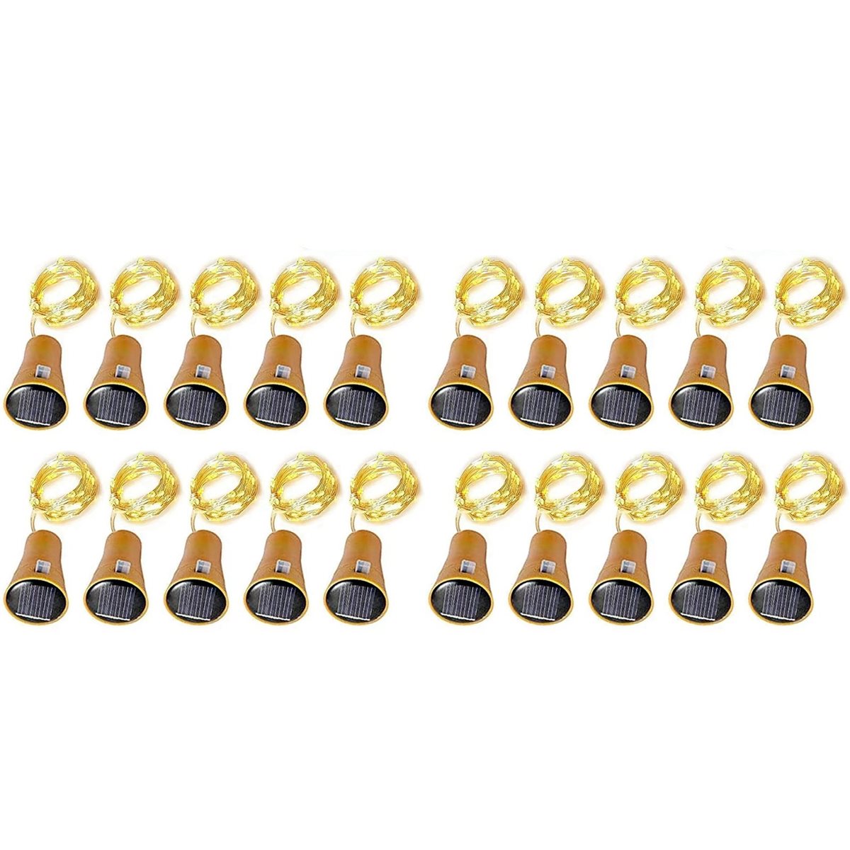 ABHU 20Pcs Solar Wine Bottle S - Decor Lighting Cork ulasan dan harga