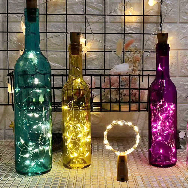 6pcs 20led Wine Bottle with Co - Decor Lighting Cork ulasan dan harga
