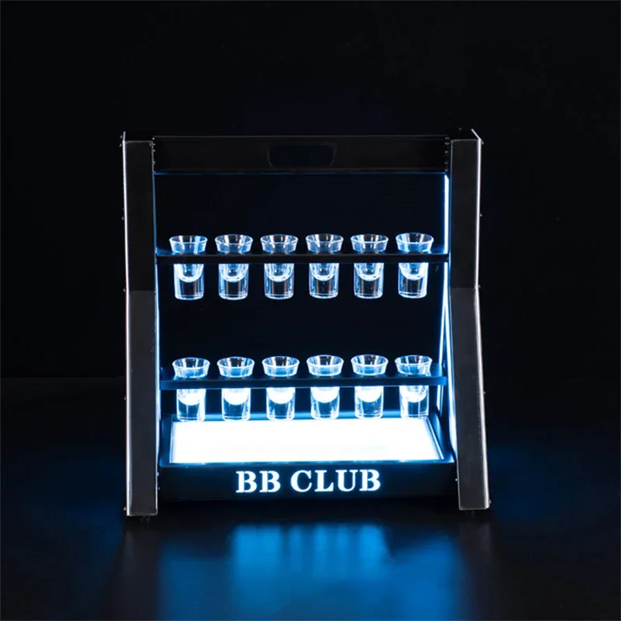 Rechargeable LED Shot Glass Di - Lighting Decoration Stand ulasan dan harga