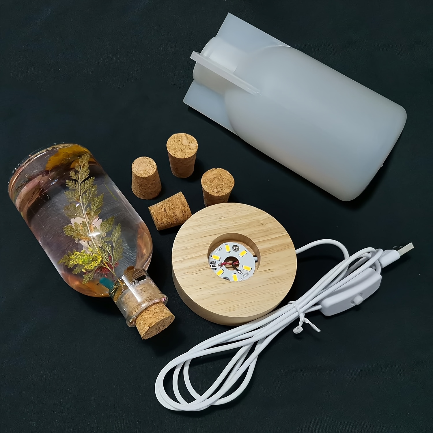 Drift Bottle Light Resin Mold  - Decor Lighting Cork ulasan dan harga