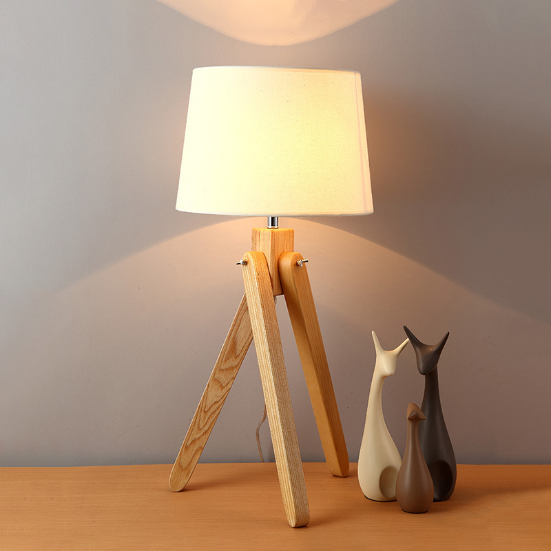 Nordic Wooden Floor Lamps Wood - Floor Lamp Tripod ulasan dan harga