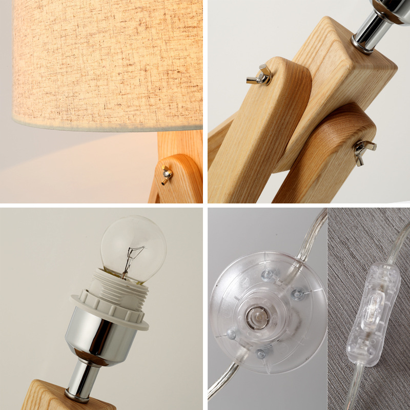 Nordic Wooden Floor Lamps Wood - Floor Lamp Tripod ulasan dan harga