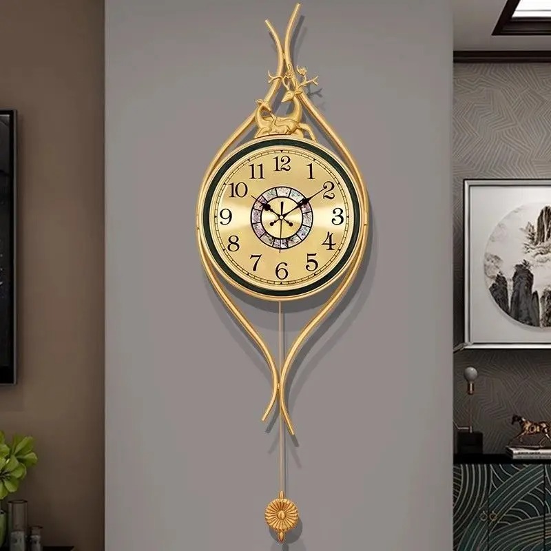 European-style Brass Wall Cloc - Lighting Home Decor Wall Clocks ulasan dan harga