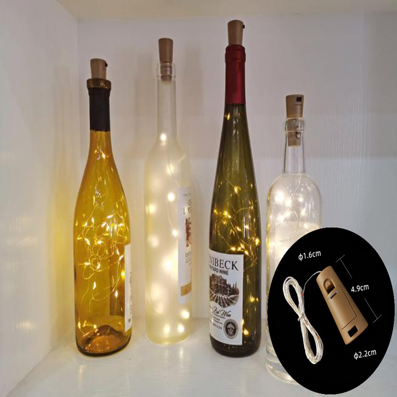 LED Wine Bottle Lights with Co - Decor Lighting Cork ulasan dan harga