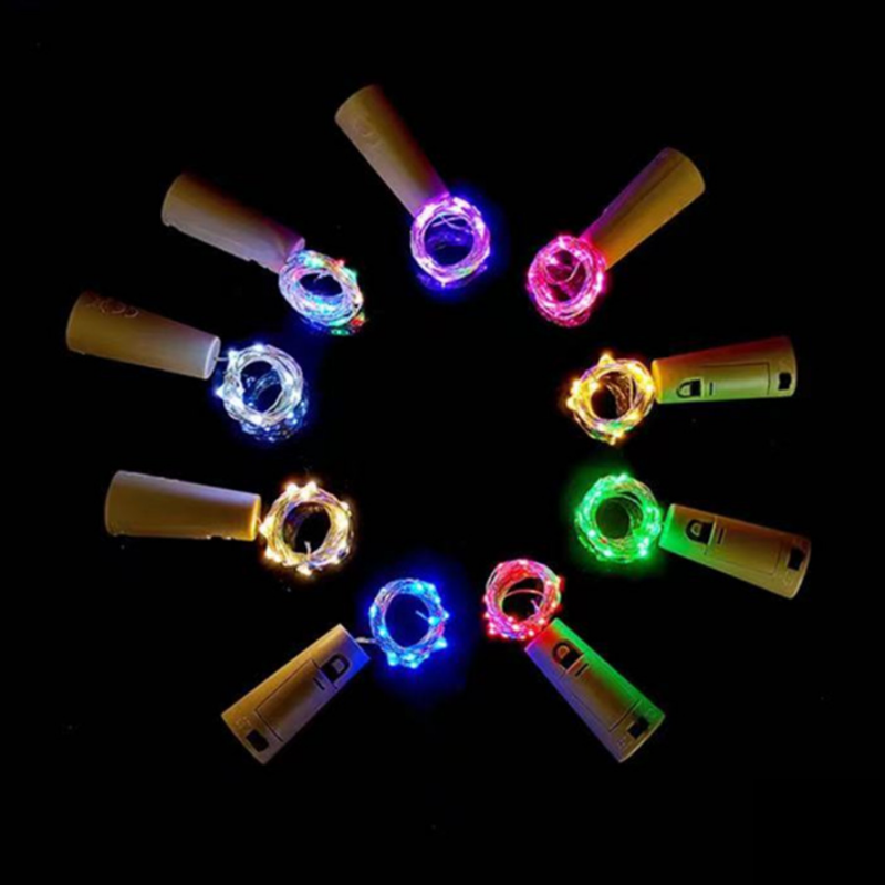 LED Wine Bottle Lights with Co - Decor Lighting Cork ulasan dan harga