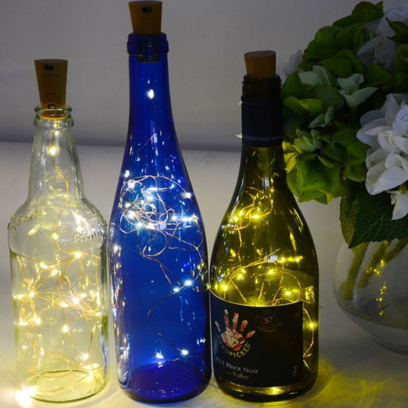 LED Wine Bottle Lights with Co - Decor Lighting Cork ulasan dan harga