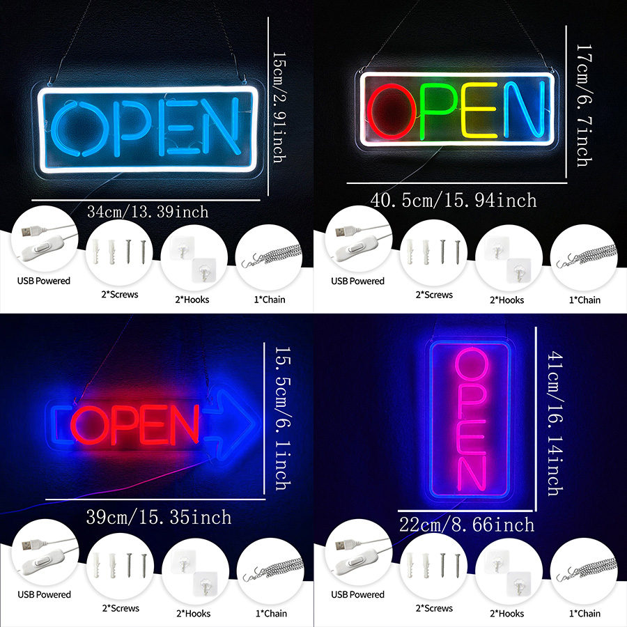 Open Series Neon Sign For Wall - Restaurant Lighting Decoration ulasan dan harga