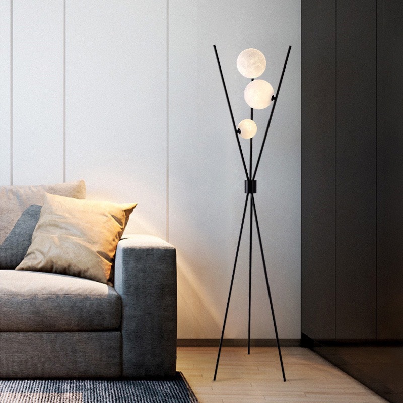 Nordic Modern Moon Floor Lamp  - Floor Lamp Tripod ulasan dan harga