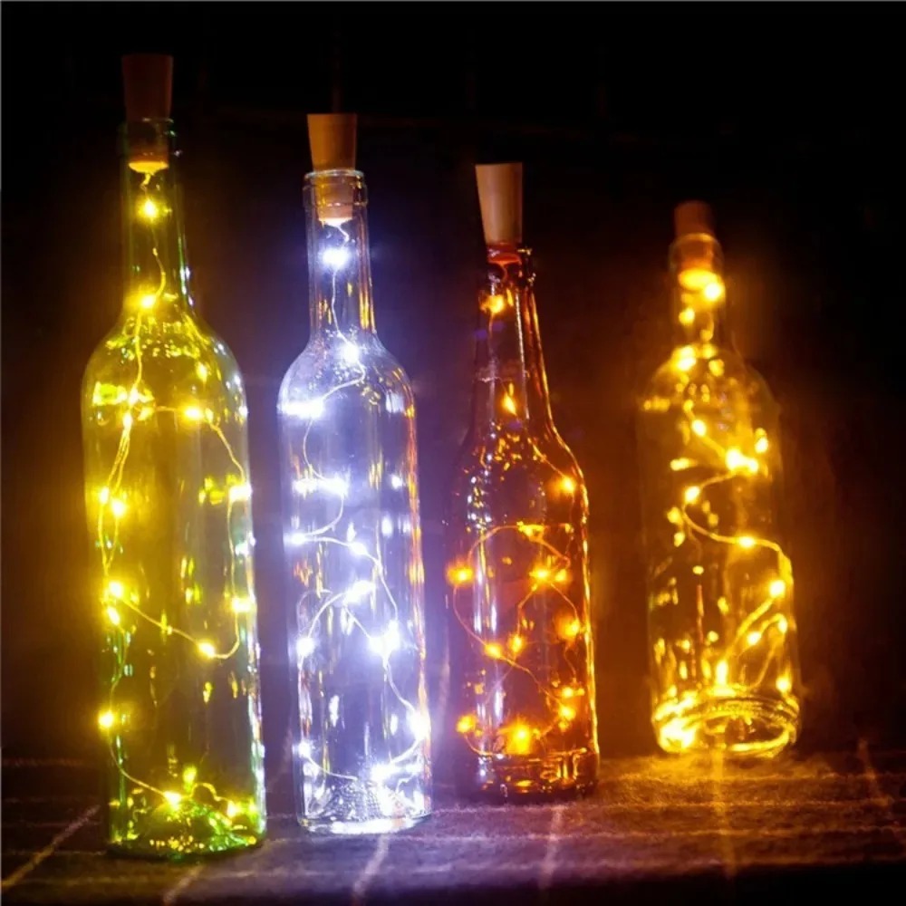 10PCS Wine Bottle LED Lights C - Decor Lighting Cork ulasan dan harga
