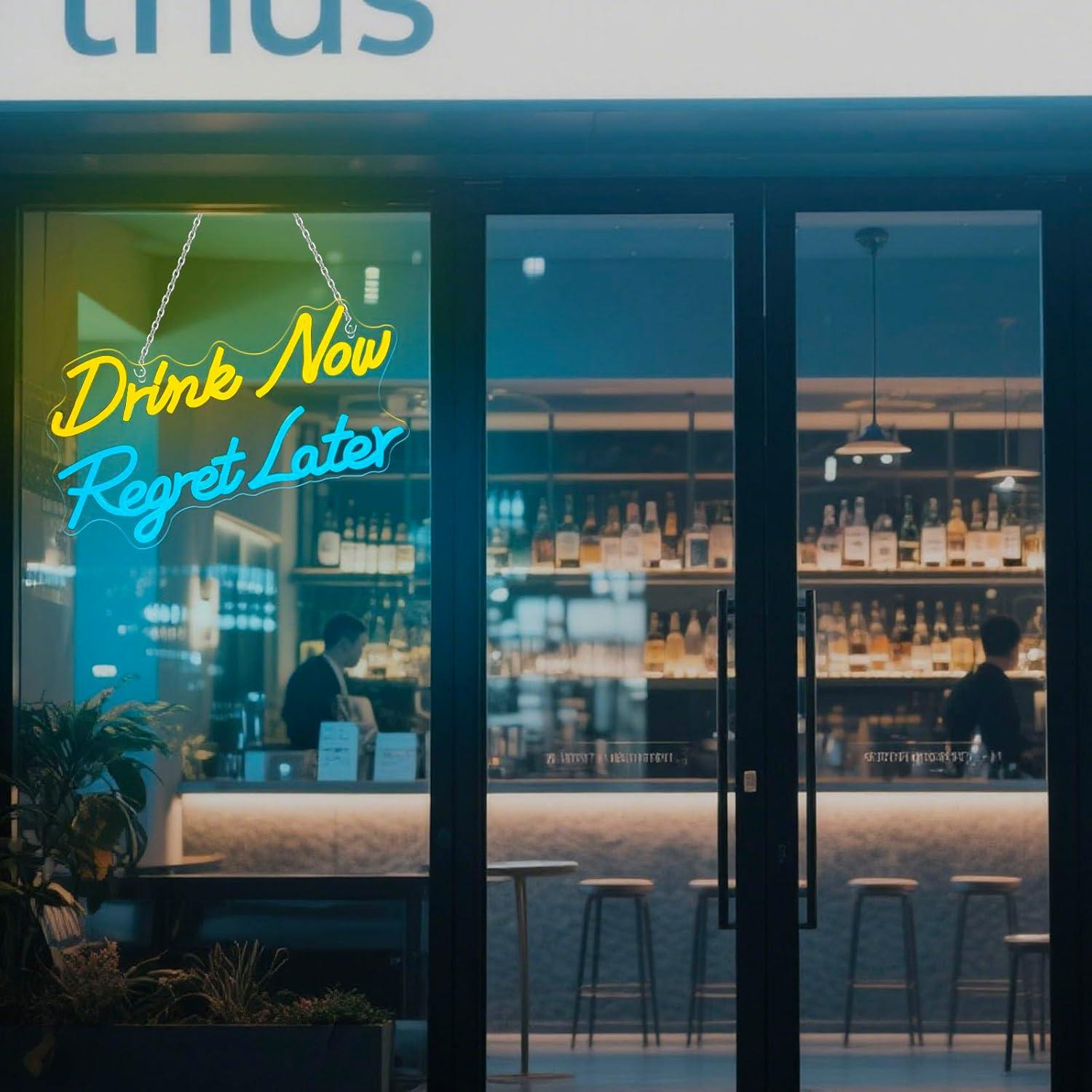 Beer Neon Sign Drink Now Regre - Restaurant Lighting Decoration ulasan dan harga