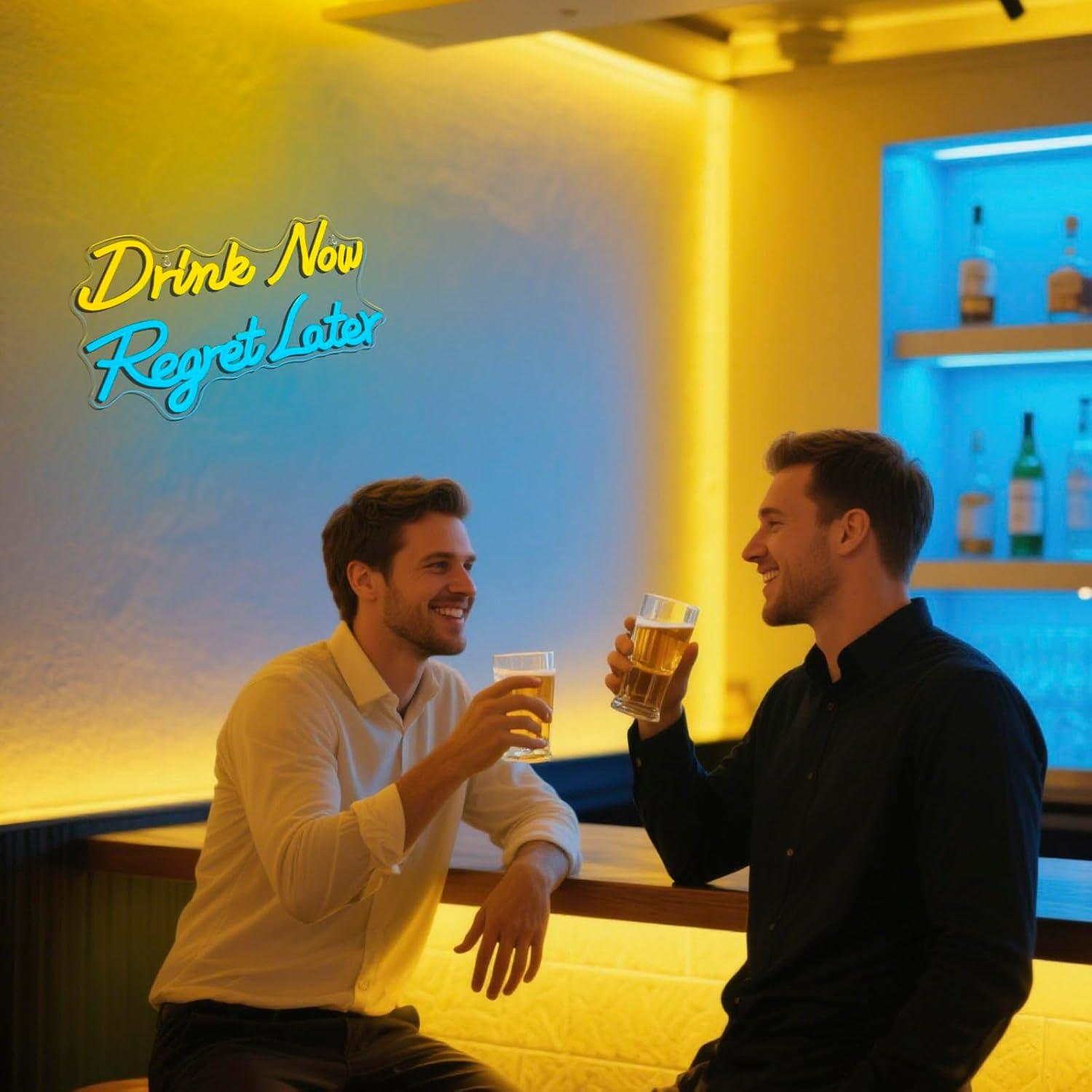 Beer Neon Sign Drink Now Regre - Restaurant Lighting Decoration ulasan dan harga