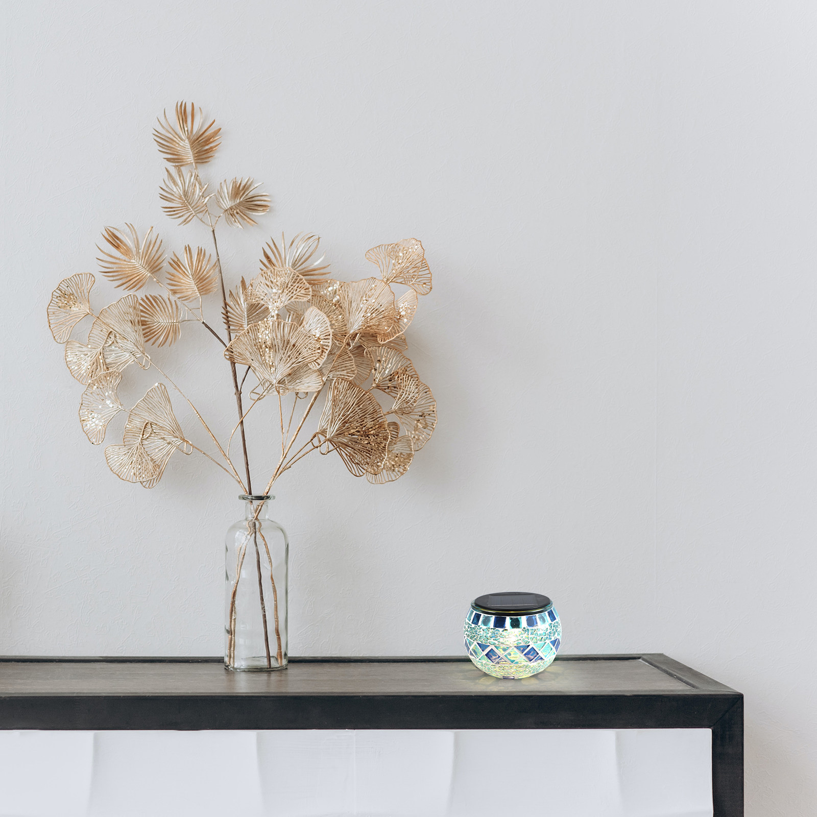 Mosaic Light Solar Glass Decor - Decor Lighting Solution ulasan dan harga