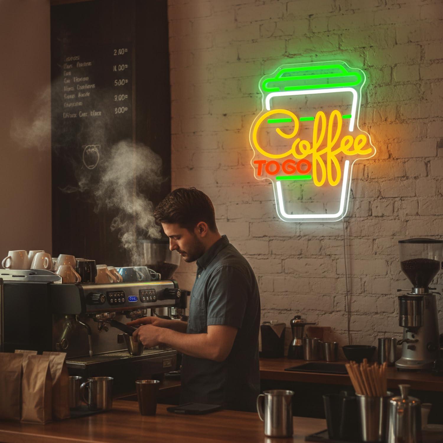 Coffee Neon Sign USB Dimmable  - Restaurant Lighting Decoration ulasan dan harga