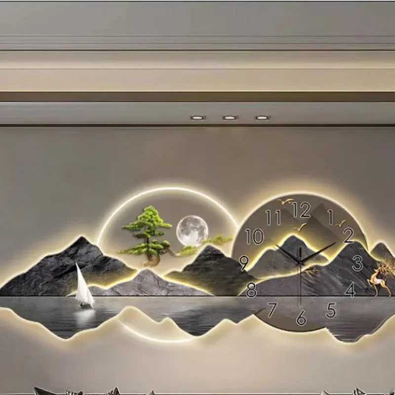 Modern Chinese Painting with C - Lighting Home Decor Wall Clocks ulasan dan harga