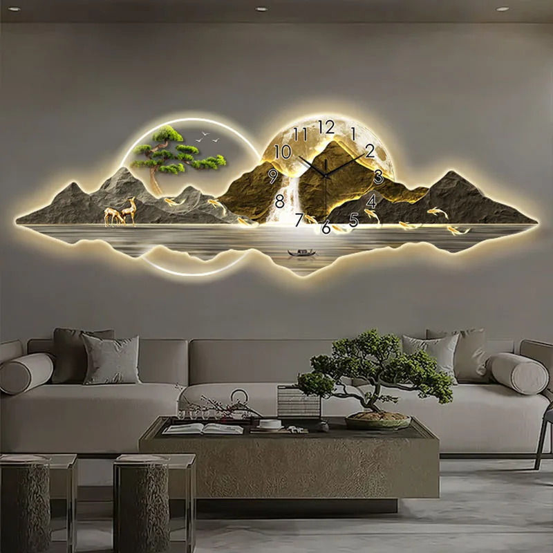 Modern Chinese Painting with C - Lighting Home Decor Wall Clocks ulasan dan harga