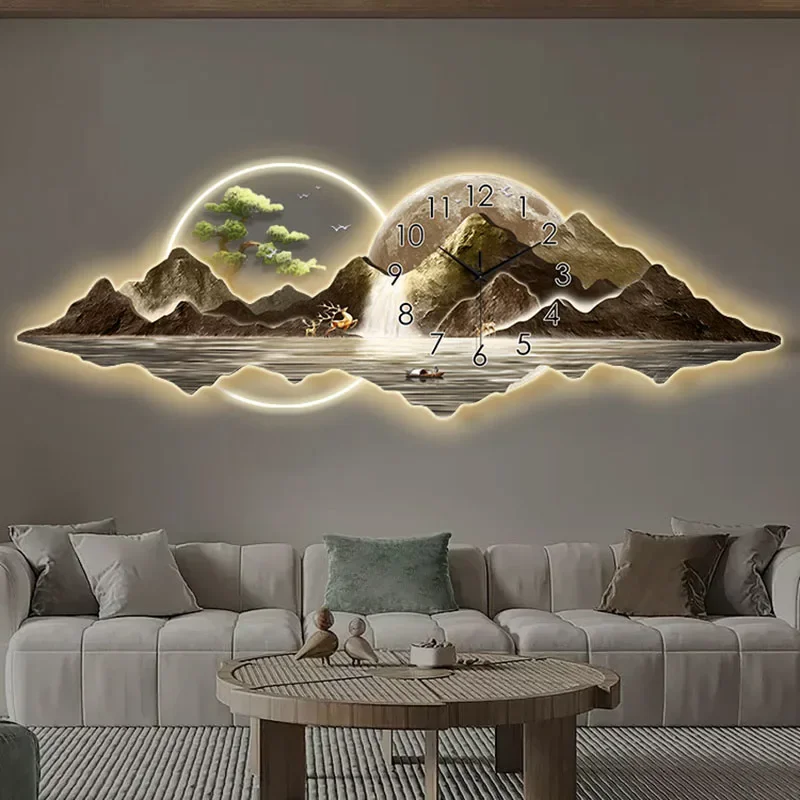 Modern Chinese Painting with C - Lighting Home Decor Wall Clocks ulasan dan harga