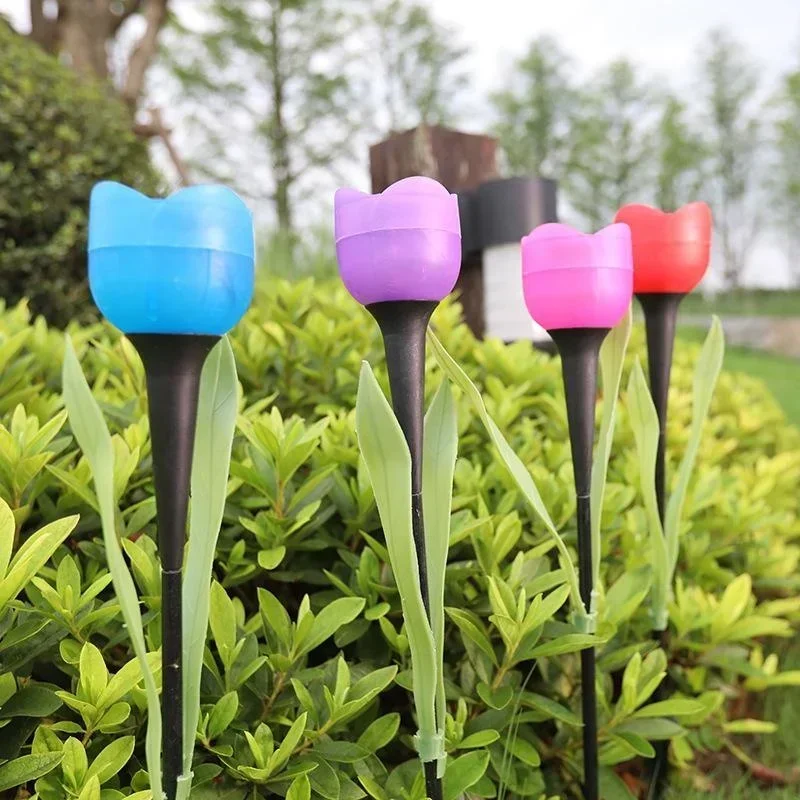 1Pcs Garden Tulip Flower Shape - Lighting Decoration Stand ulasan dan harga