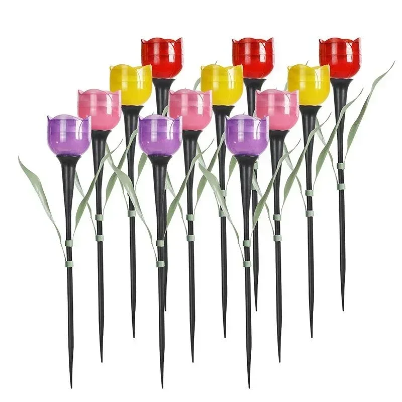 1Pcs Garden Tulip Flower Shape - Lighting Decoration Stand ulasan dan harga