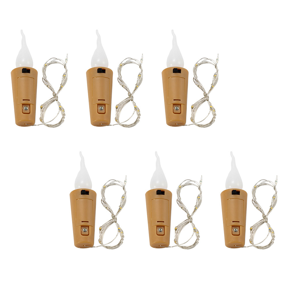 6Pcs Wine Bottle String Light  - Decor Lighting Cork ulasan dan harga